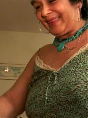 Horny granny Vanessa gladly gives her stud an unforgettable blowjob and gets sprayed with cum live